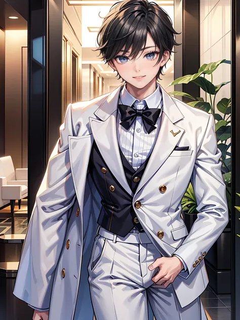  (masterpiece,best quality,ultra_detailed,highres,absurdres), (detailed shadow), (quality light),1 (young_yaoi_ikemen_boy:2.0) (with bulge:1.2), 30-ish, (muscleale focus), (solo:1.6), short black Quiff hair with Soft Fringe (bangs part on side 3:7 ratio), ...