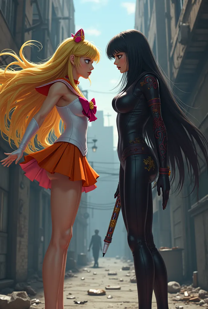 Sailor Venus barefoot vs woman killer

