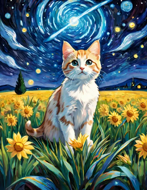 field only，kitten，flower，Meteor Shower