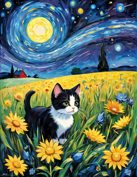 field only，kitten，flower，Meteor Shower