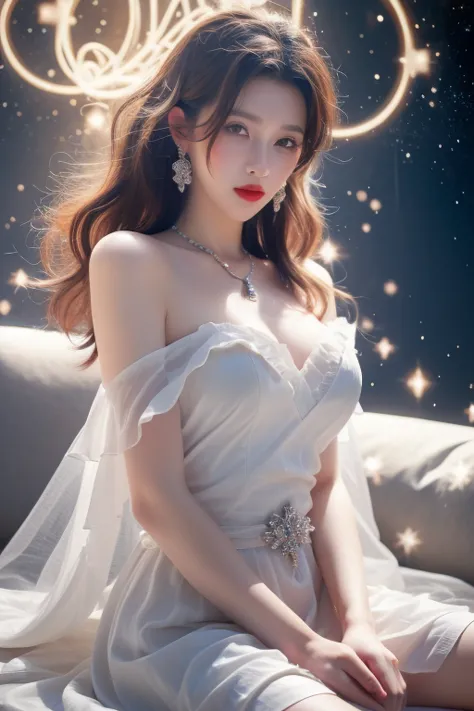 best quality, tmasterpiece,Ultra-high resolution,Clear face,（Reality：1.4），ferpect lighting，(upper body shot), (photorealistic:1.50), anime wallpaper, Guviz style artwork, cover-up fantasy up to magic , by Yang J, Guviz, beautiful artwork illustration, beau...