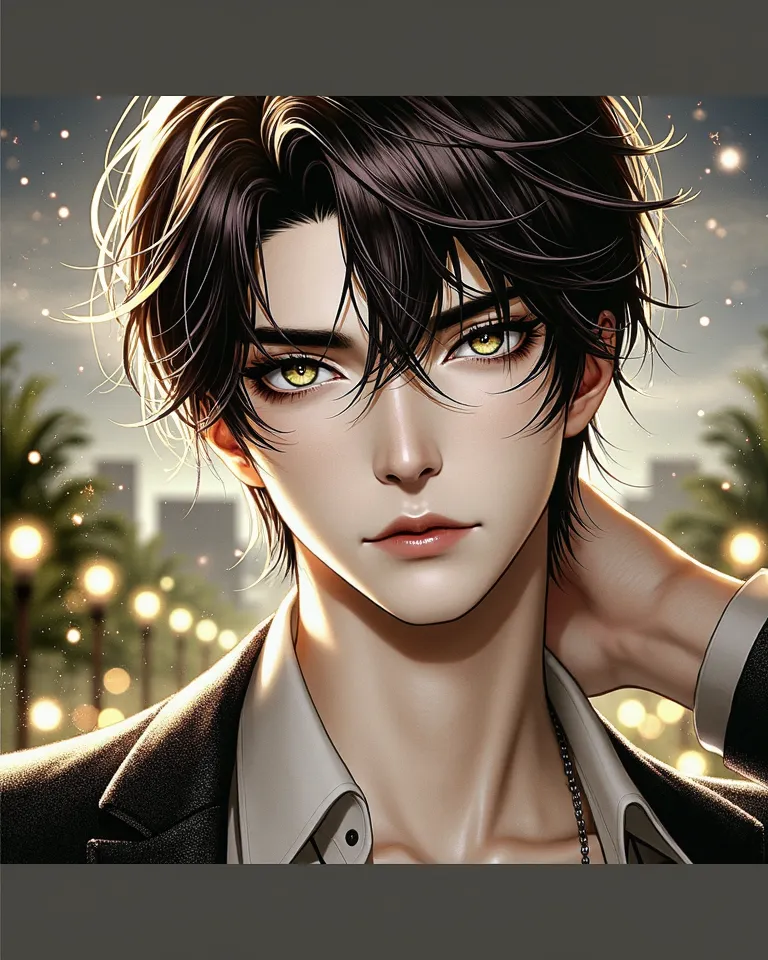 An attractive Korean anime guy with a captivating appearance.