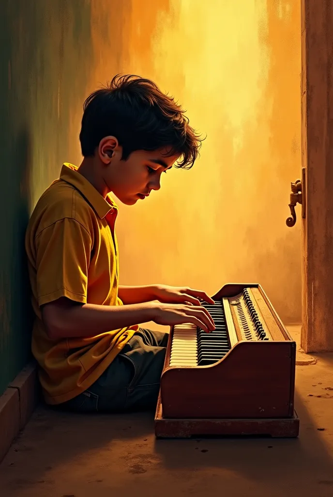 **Title: The Forgotten Melody**  

In a small Indian village, young Aarav discovers an old, dusty harmonium in his grandfather's attic. Curious, he opens it to find a faded sheet of music titled "The Forgotten Melody." As Aarav plays the notes, the village...