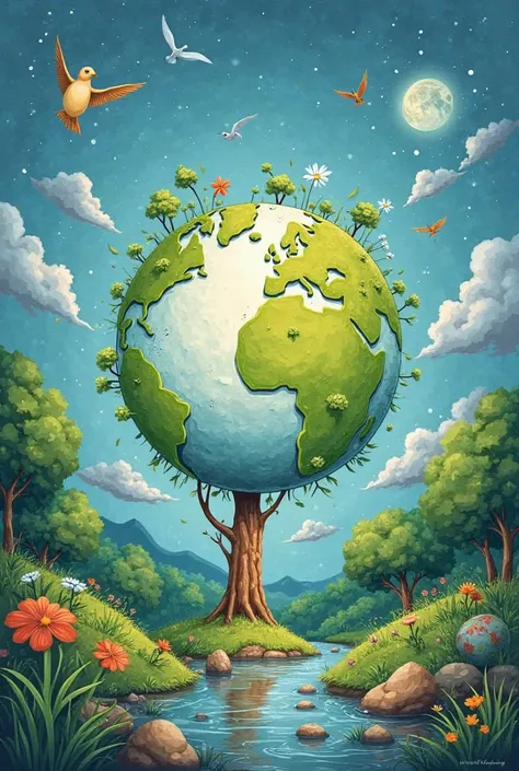 The stewardship of this planet belongs to humankind. Our earth is for us and to us. Every little action that we do to our environment will come back to us good or bad.

Make a slogan or poster of YOUR OWN to promote caring for the environment.