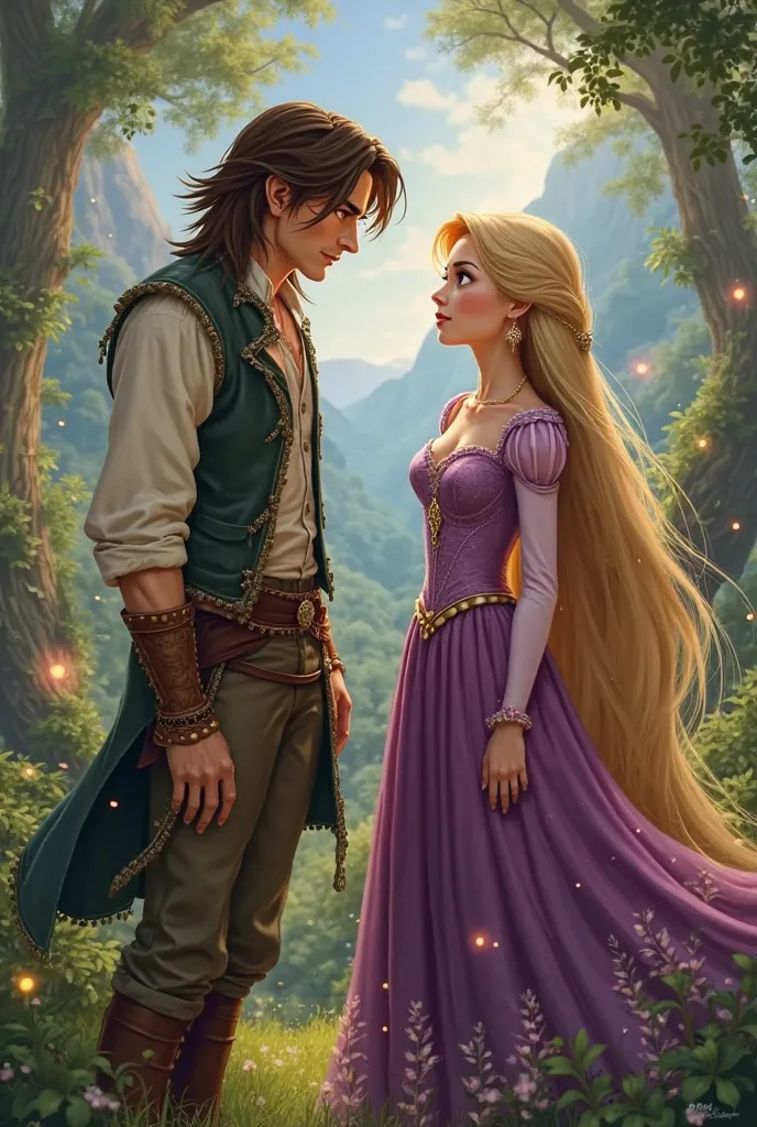 I liked the Previous image better, but put the male raponzel and Flynn Rider as a girl together 