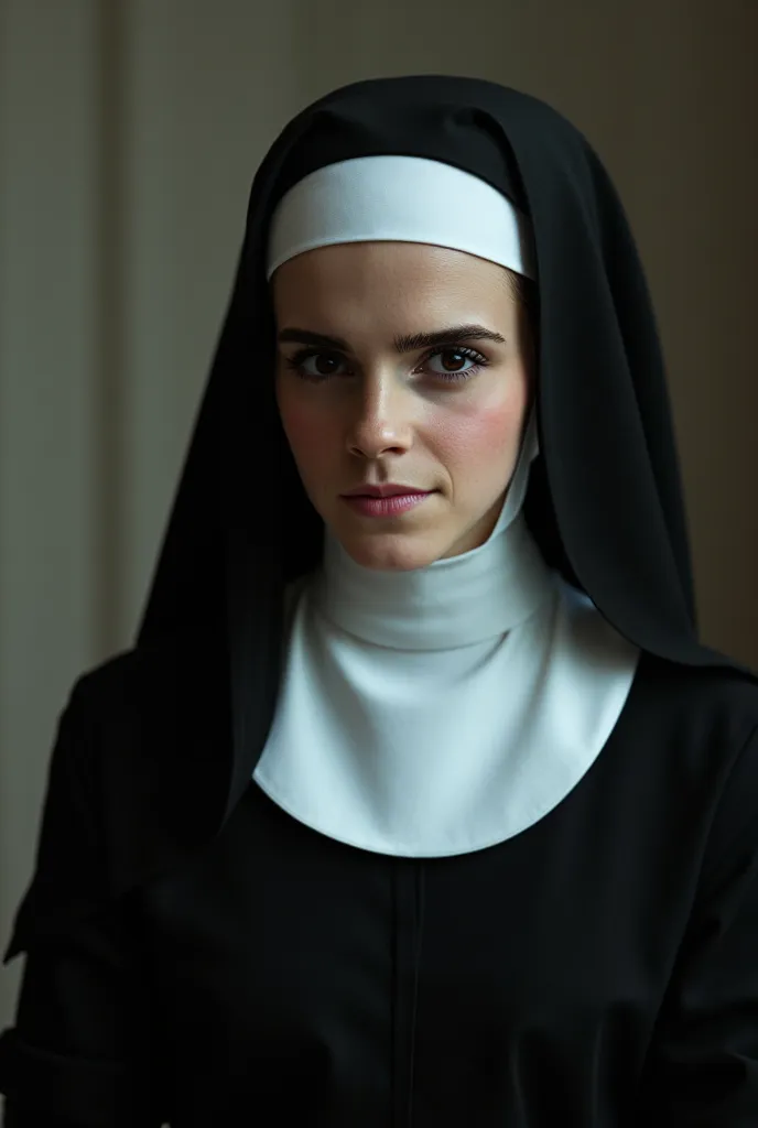 Emma Watson as a nun, skintight habit