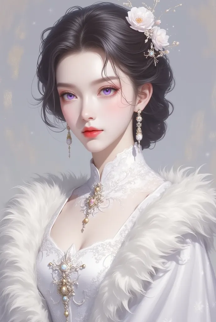  black hair,hair up, purple eyes, elegant,Chinese style costume,masterpiece, anatomically correct, accurate, highest quality, very detailed, 