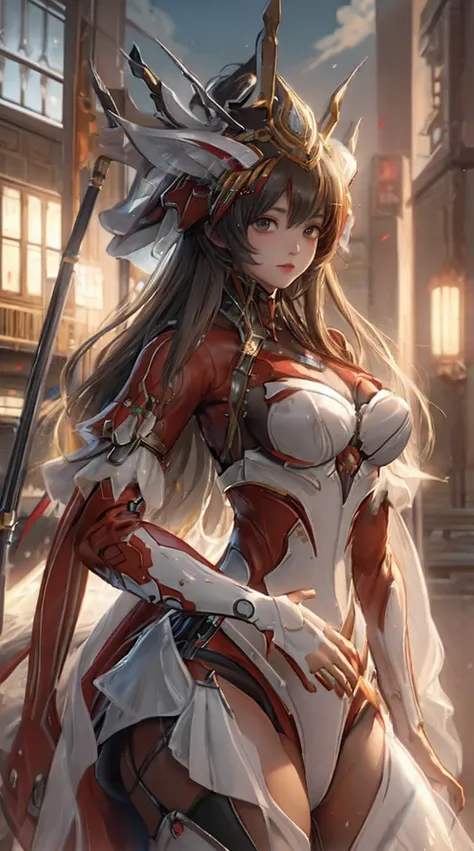 (((best quality))),(((very detailed))),(((masterpiece))),illustration,1 girl, big breasts, no face, mysterious, helmet, Asuka cosplay costume, bodysuit, standing pose,  Expression of extreme detail ,Ultra High Definition,Maximum Detail Display,Hyperdetail,...