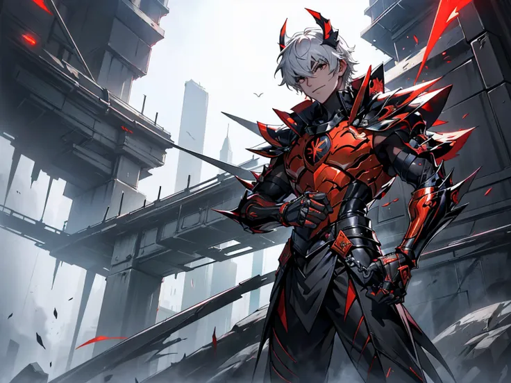 It’s a man. The image presents a dark, futuristic armor designed for Ken Kaneki, blending sleek tactical elements with a predatory appearance. The armor reflects his duality as both human and ghoul. Helmet: The helmet is sleek black with sharp lines. A glo...