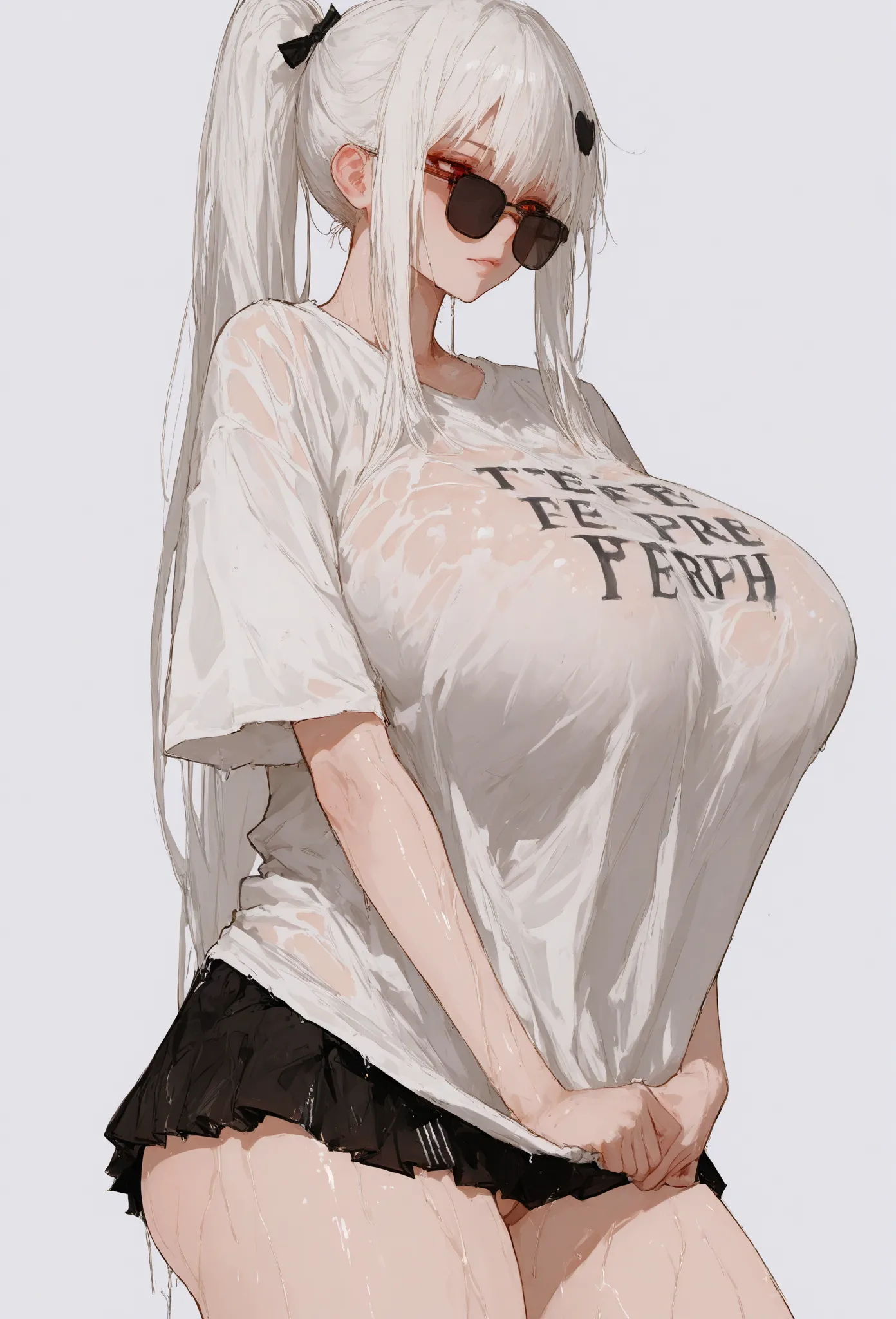  top quality , masterpiece,     748cm style  ,   slim、masterpiece, great image quality ,  Extremely High Quality 、   latest, Graphic anime style female character、masterpiece, best quality, great quality, Alone, grey background、 very huge big boobs、 1 girl,...