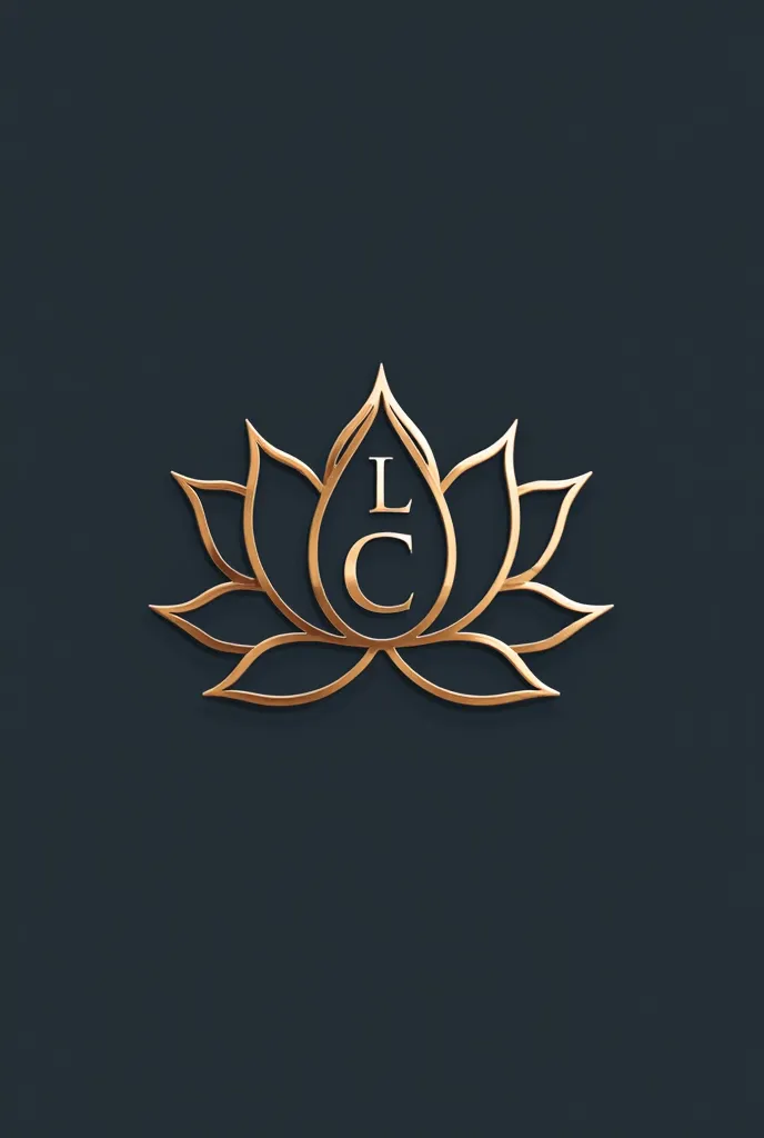 A symbol mark logo design named "Lotus Crystal" in the shape of a lotus flower with the letters "L" and "C" incorporated into the design. The logo should be clear, eye-catching, and simple, with a focus on elegance and sophistication. The design features a...