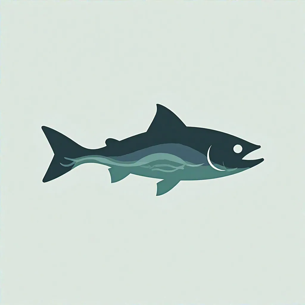 logo for a fishing goods company 