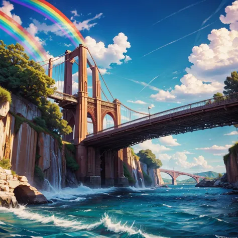 An image of a rainbow bridge. HD