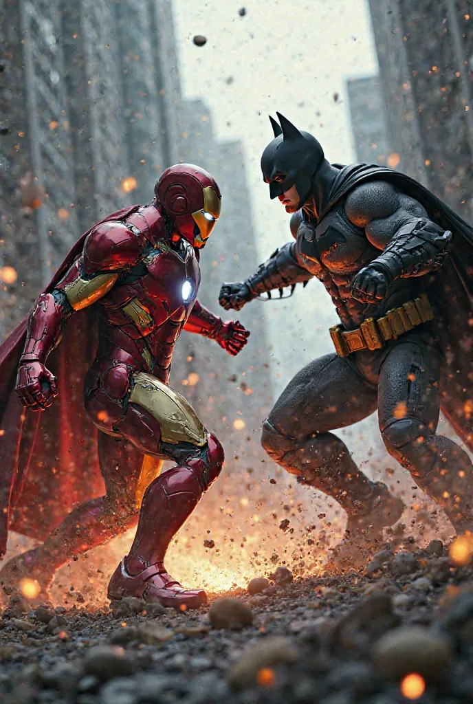 Iron man fight with batman 
