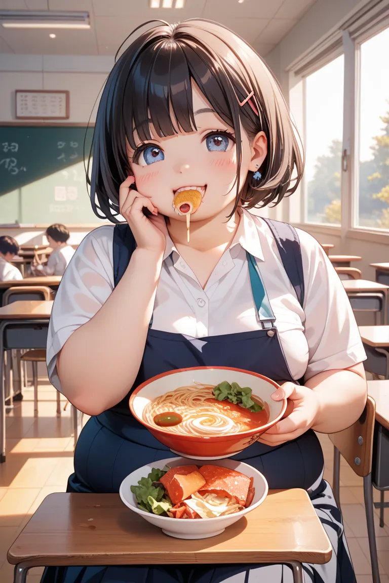 Eat up everything in the world, chubby overweight  , cute plump elementary school student ,Heavy young girl,Extremely overweight young female student,very fat heavy young girl,short haired fat girl at school,Fat s classroom,Cute round young student,Weight ...