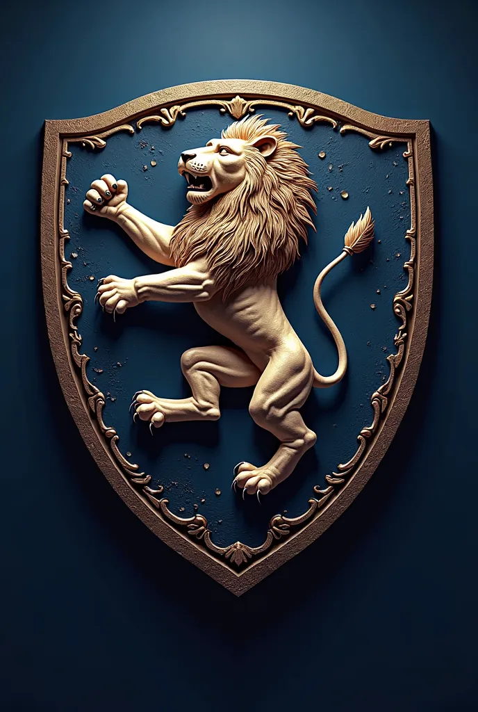 Un escudo de fútbol 🛡️, that says SAM'S CLUB PATRIA 6215 and its animal in the center is a lion 