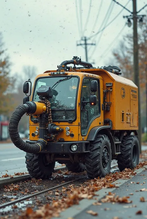 Vacuum Suction Module: Removes debris and liquid waste into a small collection chamber To clean the clogged drain in drainage system in road side