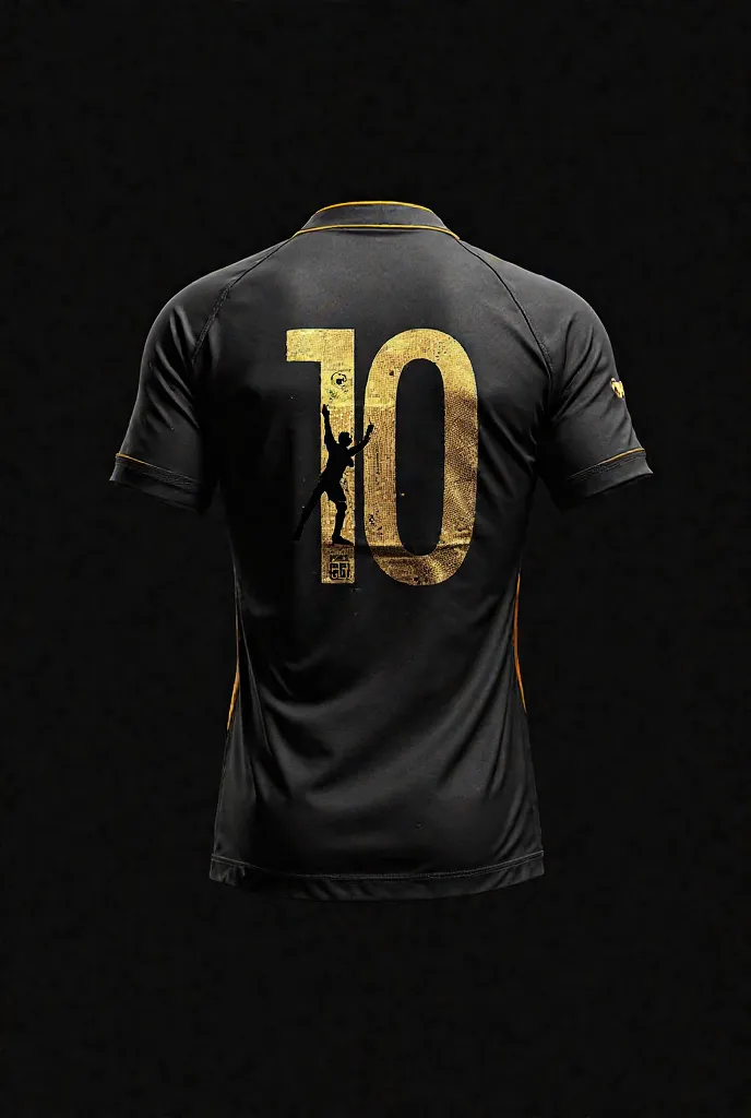 The number 10 black jersey and the number 10 lettering will have a shadow of Messi's goal celebration. These will only be on the back side of the jersey.