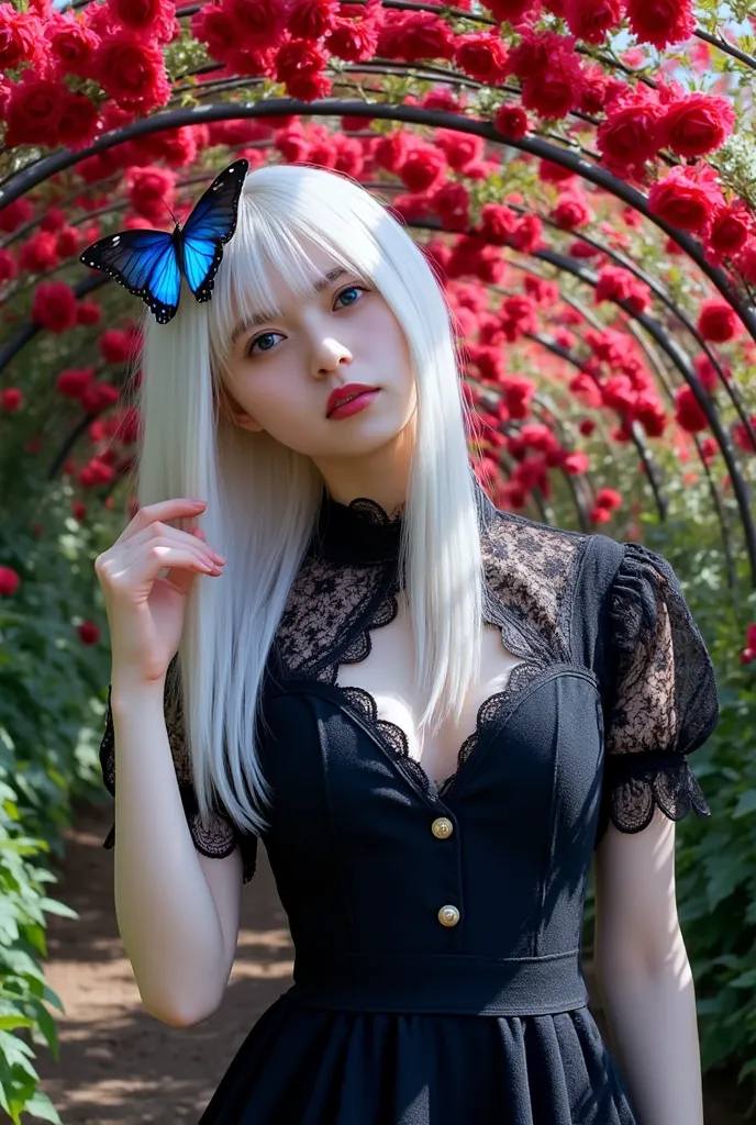 Sexy Gothic Lolita Girl, (masterpiece, cinematic lighting, UHD, accurate, super detail, high details, high quality, award winning, best quality, highest, 16k, ultra detailed face, ultra detailed eyes, ultra detailed lips, ultra detailed hair, realistic tex...