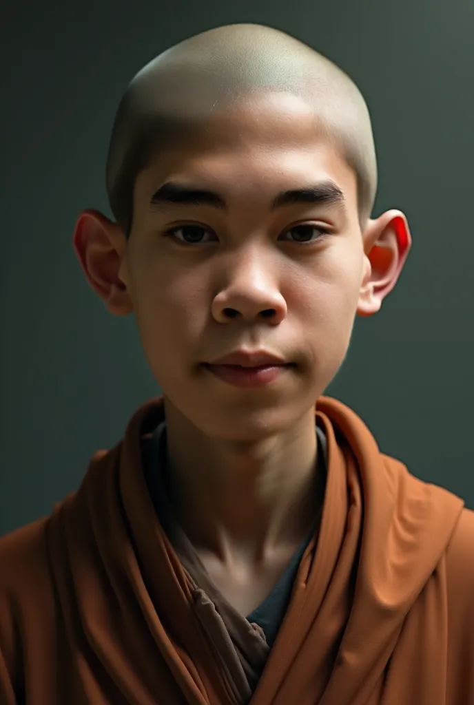 Use this face as a rwfeenec for generating a buddha monk and whole body 