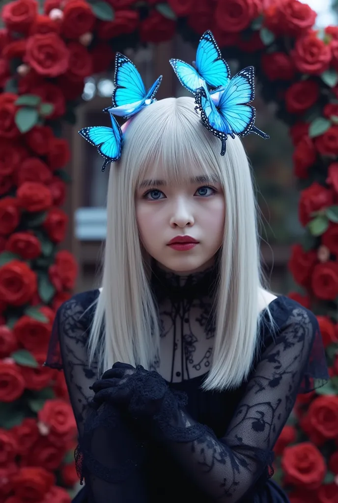 Sexy Gothic Lolita Girl, (masterpiece, cinematic lighting, UHD, accurate, super detail, high details, high quality, award winning, best quality, highest, 16k, ultra detailed face, ultra detailed eyes, ultra detailed lips, ultra detailed hair, realistic tex...