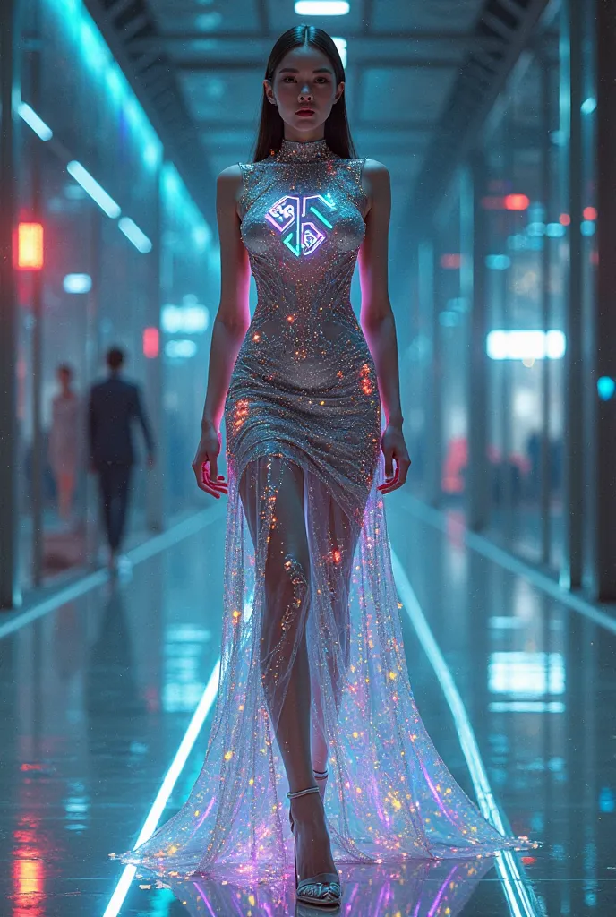 Augmented reality fashion dress logo