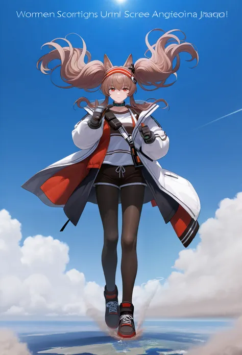 score_9, score_8_up , score_7_up , Angelina \(arknights\), 1girl , long hair, brown hair, twintails, sidelocks, red eyes, fox ears,giantess,Women Bigger Than Japan,Japan Map,Satellite imagery,,fullbody,Dust cloud, universe background,null,Landing after ju...