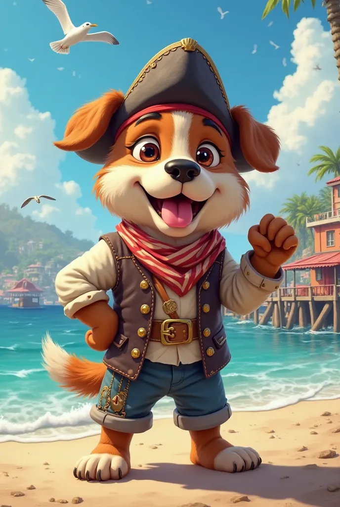 I want someone to play a sea side dog with a pirate
