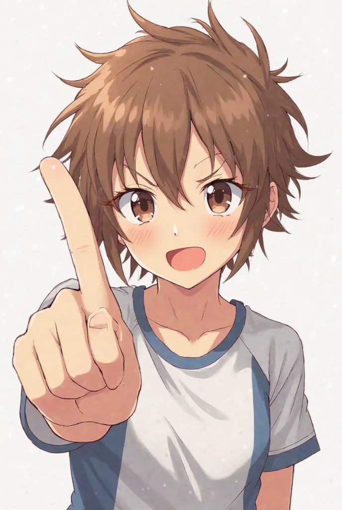 illustration of ritsu tainaka showing the middle finger in high definition