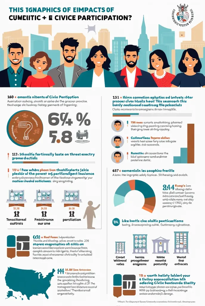 political and civic participation. infographics 