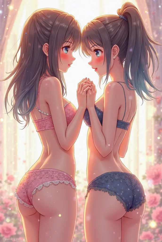 girls,Erotic, blushes, Anime style panties