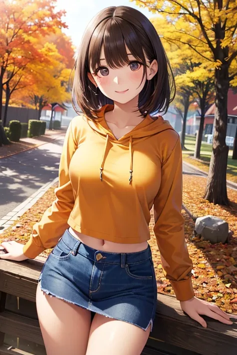 Anegasaki Nene, shiny brown hair, beautiful brown eyes, smiling face, sparkling pupils, (fine grain), highly detailed eyes, highly detailed face, highly detailed eyes,, (masterpiece:1.2, best quality), ((only1 girl)), cowboy shot,


   1 girl,  orange hood...