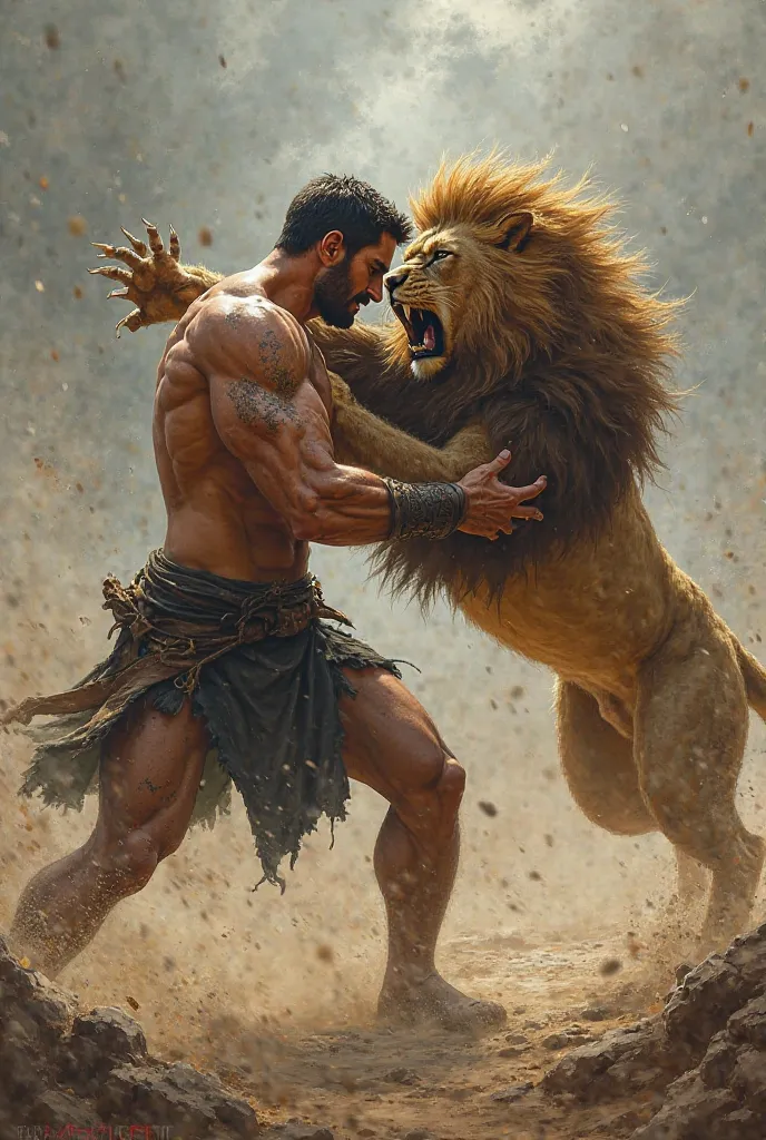 A man who fights with the lion
