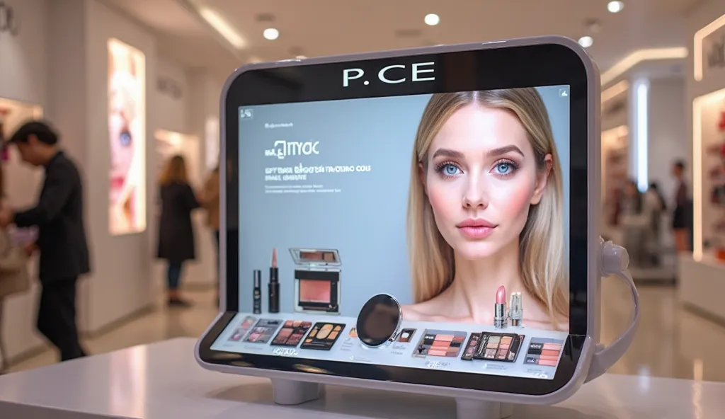 A smart makeup package, allowing consumers to scan for product information and virtual try-ons