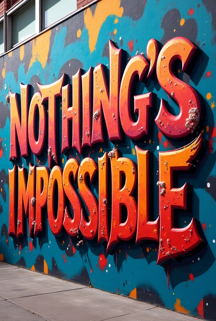 Nothing's impossible graffiti letters