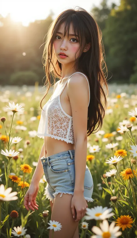 ((TOP QUALITY)), ((masterpiece、High sensitivity、 High Resolution、detailed depiction up to the entrance、 draw a delicate face))、(Small beautiful breasts、bust up)、 ((Baby Face:1.2, Transcendental Young Face, idol face)), ((An innocent beautiful girl))、((Sl...