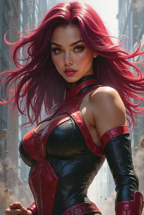 ((Hq Marvel comics)) An Asian woman with red burgundy hair with white tips 

Hq comics 