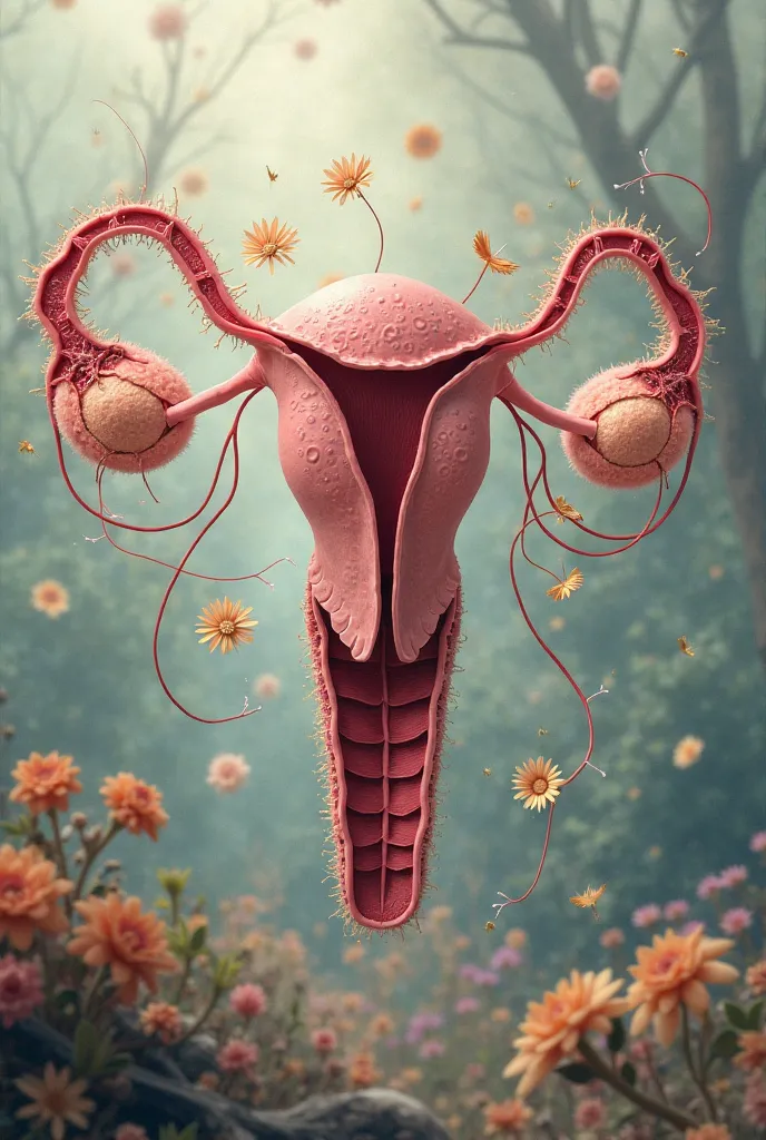 Just a wavy design related to health reproductive system, specifically pcos