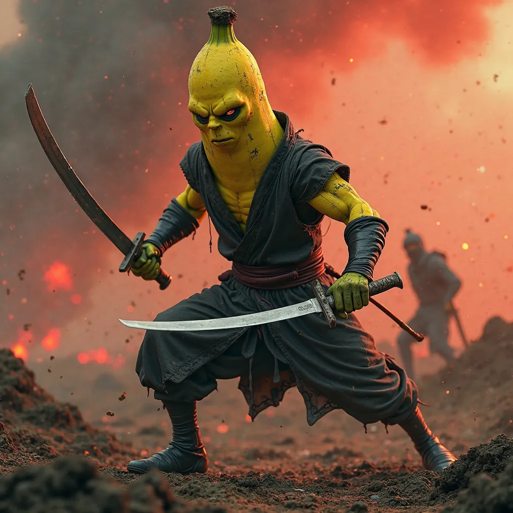 anthropomorphic ninja banana harsh wars