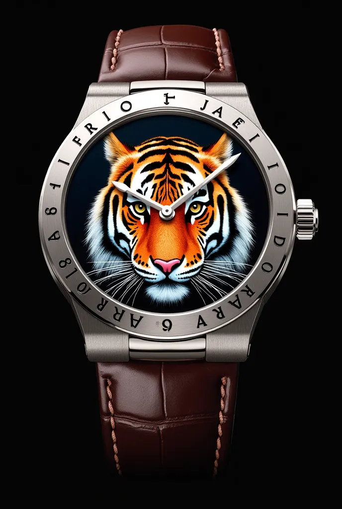 Bvlgari watch dial with special tiger art hand painted