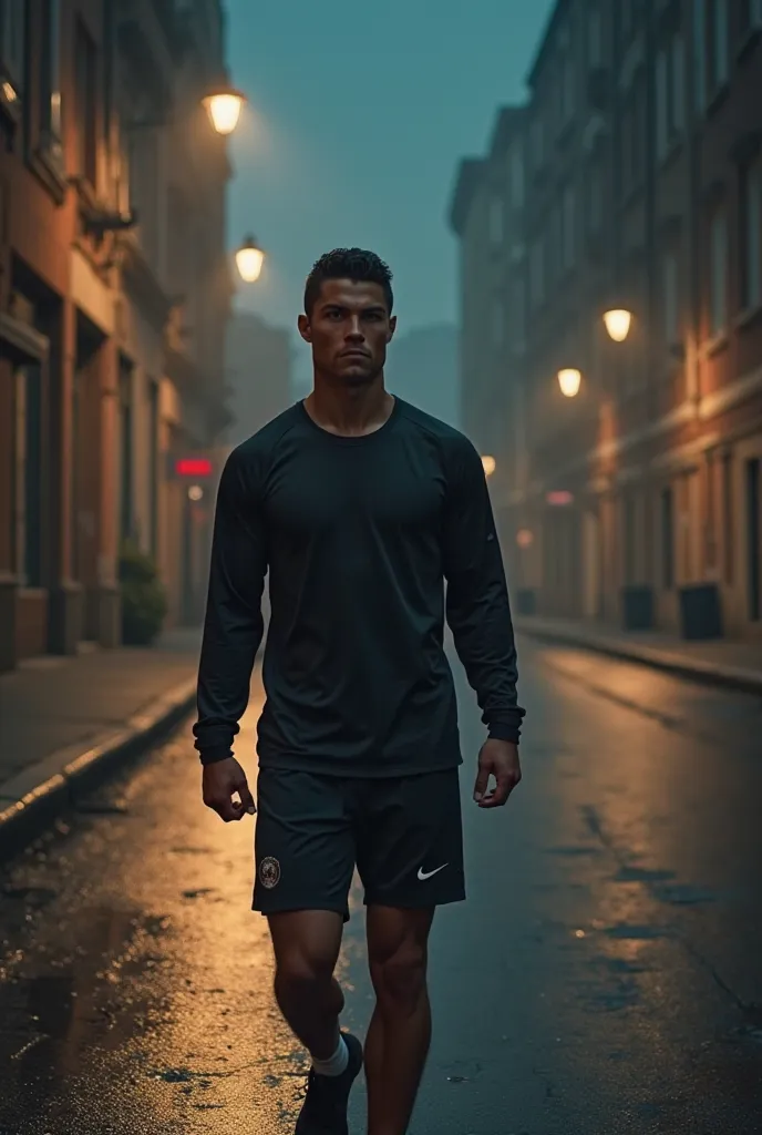 Ronaldo walks alone, looking cautious