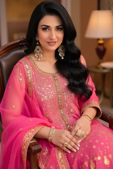 


 ((32K, top-quality:1.5, masterpiece, A high resolution, Photorealsitic)), A beautiful young Pakistan's,40 years old , bindi and light lips woman wearing pink bridal lehenga, henna (mehndi) in both hands
Sitting on a chair at home,black thick Hair, Stre...