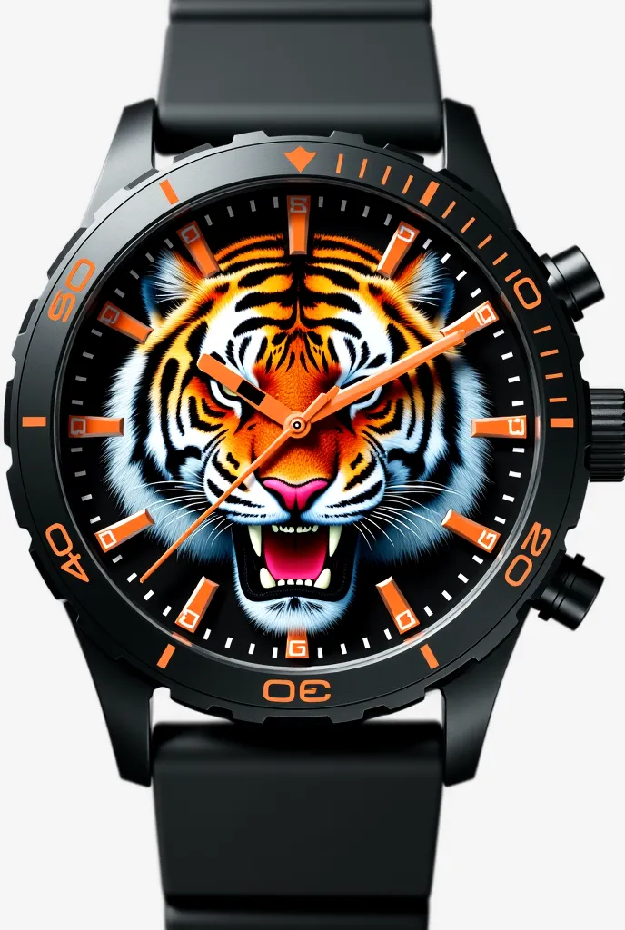 Ss316 sport watch dial with tiger paint