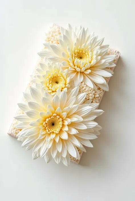 Volume number 8 made of chrysanthemums on a white background