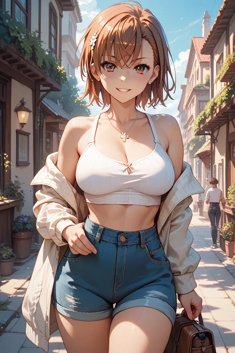 Misaka Mikoto has big breasts