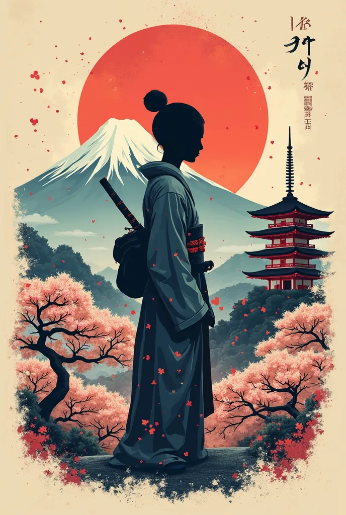 a vector art picture of japan