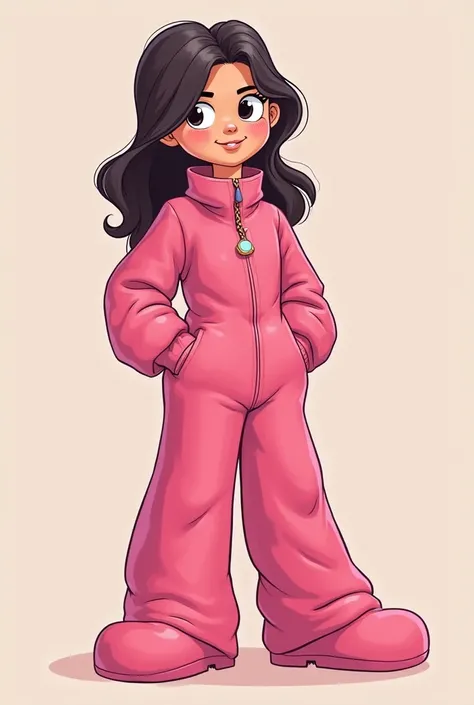 
I want women like cartoons, one with normal pink full body clothes. 