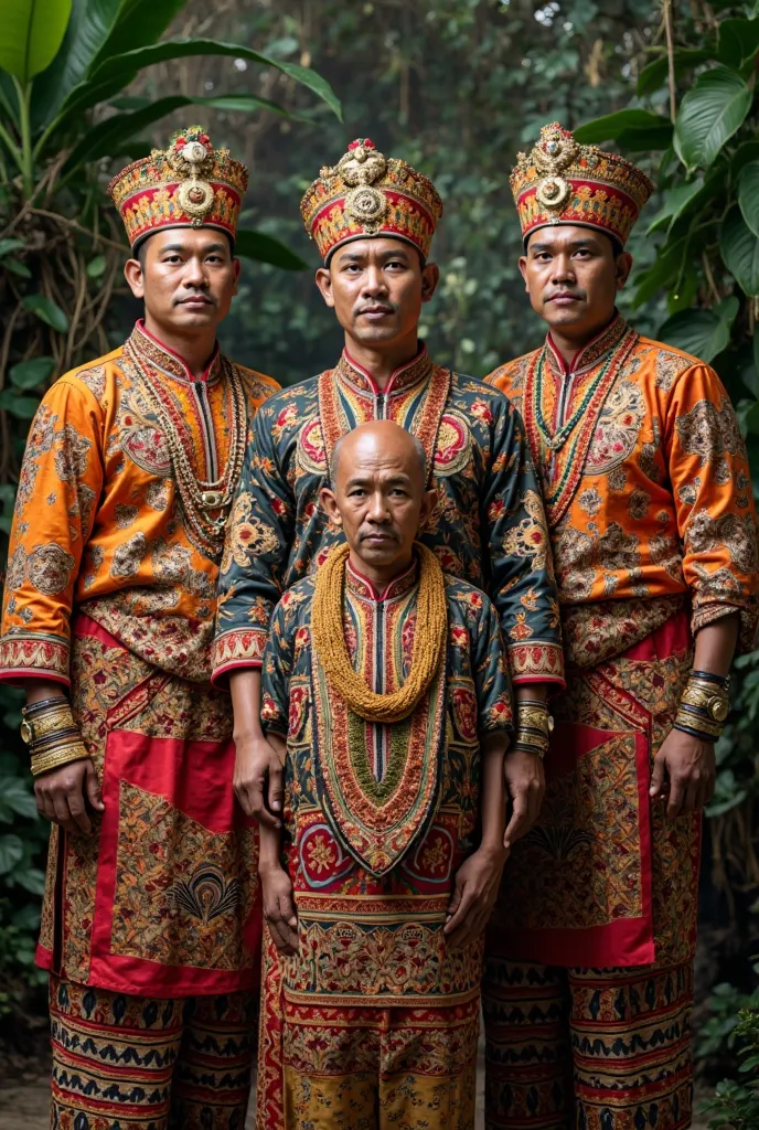 wearing tradisional clothes men from sabah