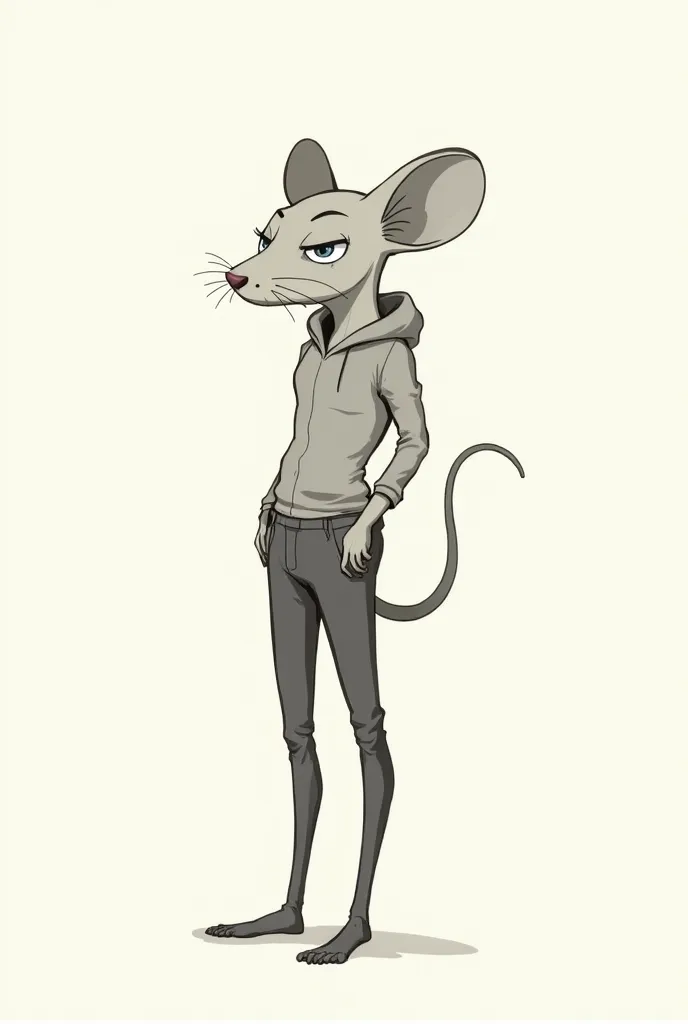 Draw a human with a mouse head