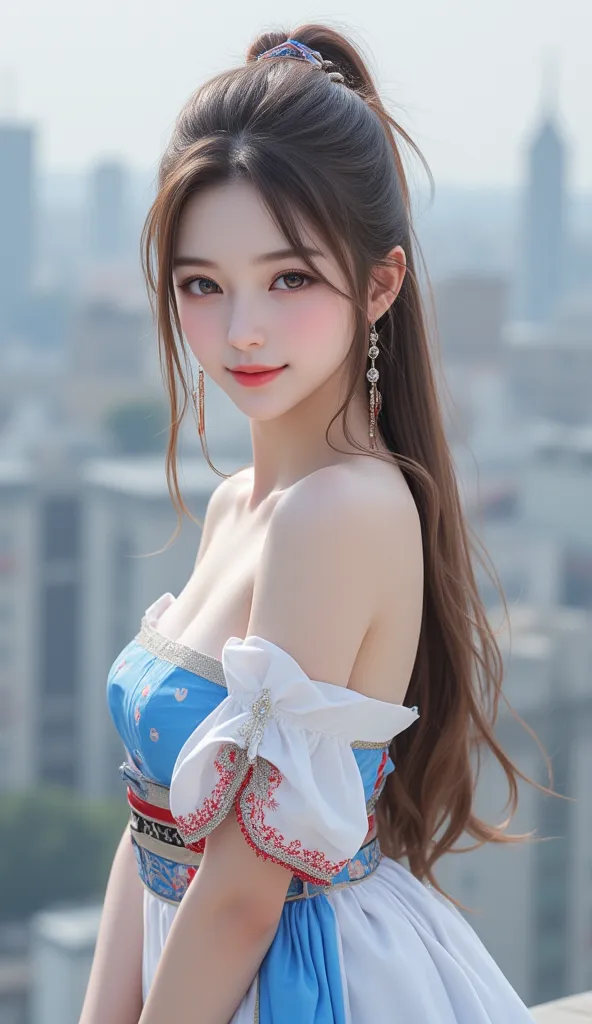 (  Super Cute Young Face  :1.1),(  Sparkling Clear Glamorous Eyes  :1.1), (Japanese idol's face :1.1),Super real,Surreal,  Very Beautiful Cute Girl  ,(Baby Face:1.2),(18 years old:1.2),, fine, smooth and soft long brownish yellow straight hair, fair skin,(...